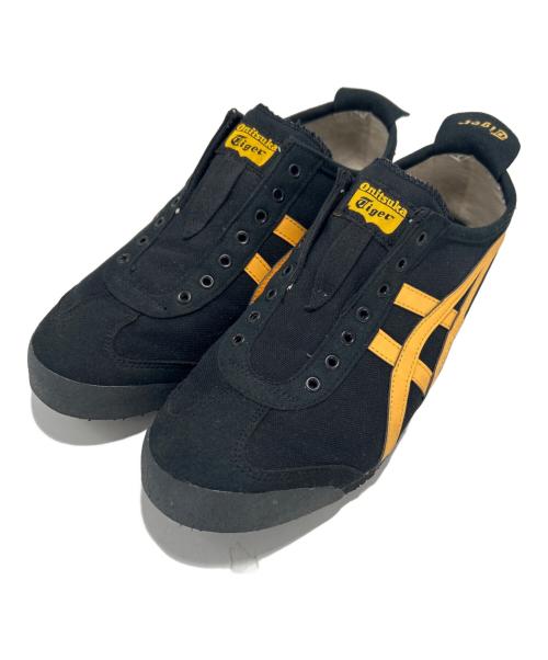 Onitsuka Tiger（オニツカタイガー）Onitsuka Tiger (オニツカタイガー) MEXICO 66 SLIP-ON　ローカットスニーカー ブラック×イエロー サイズ:27.5の古着・服飾アイテム