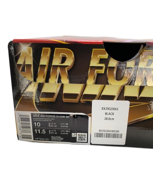 NIKE（ナイキ）NIKE (ナイキ) スニーカー	Air Force 3 Low ブラック サイズ:28の古着・服飾アイテム