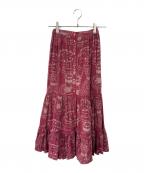 Hysteric Glamourヒステリックグラマー）の古着「ロングスカート」｜ワインレッド