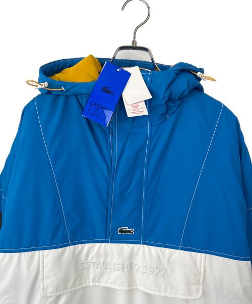 Lacoste L!VE（ラコステライブ）Lacoste L!VE (ラコステライブ) 撥水中綿アノラック ブルー×ホワイト サイズ:US M/L 未使用品の古着・服飾アイテム