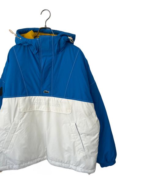Lacoste L!VE（ラコステライブ）Lacoste L!VE (ラコステライブ) 撥水中綿アノラック ブルー×ホワイト サイズ:US M/L 未使用品の古着・服飾アイテム