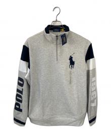 POLO RALPH LAUREN（ポロ・ラルフローレン）の古着「ハーフジップスウェット」｜グレー
