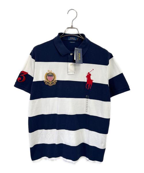 POLO RALPH LAUREN（ポロ・ラルフローレン）POLO RALPH LAUREN (ポロ・ラルフローレン) ポロシャツ ネイビー×ホワイト サイズ:XL 未使用品の古着・服飾アイテム