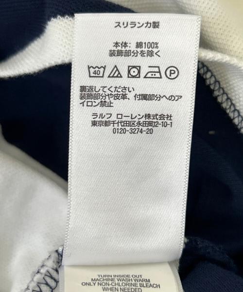POLO RALPH LAUREN（ポロ・ラルフローレン）POLO RALPH LAUREN (ポロ・ラルフローレン) ポロシャツ ネイビー×ホワイト サイズ:XL 未使用品の古着・服飾アイテム