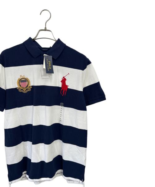 POLO RALPH LAUREN（ポロ・ラルフローレン）POLO RALPH LAUREN (ポロ・ラルフローレン) ポロシャツ ネイビー×ホワイト サイズ:XL 未使用品の古着・服飾アイテム