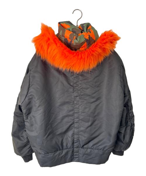 ELVIRA（エルビラ）ELVIRA (エルビラ) リバーシブルジャケット ブラック/グリーン×オレンジ サイズ:-の古着・服飾アイテム