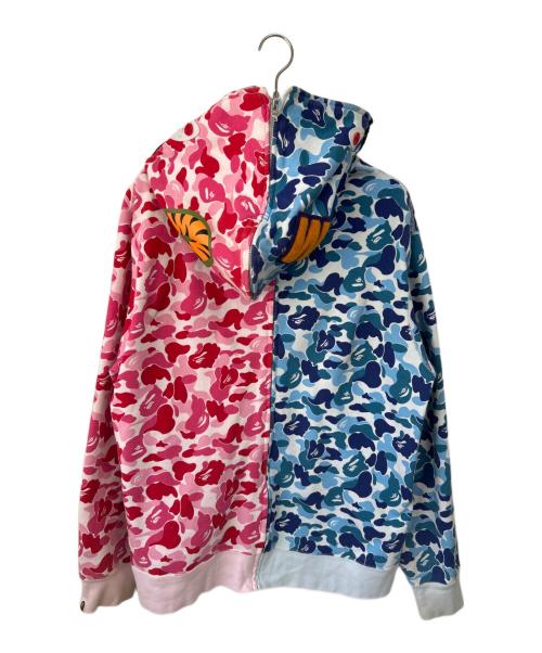 A BATHING APE（ア ベイシング エイプ）A BATHING APE (ア ベイシング エイプ) ジップパーカー ブルー×レッド サイズ:2XLの古着・服飾アイテム