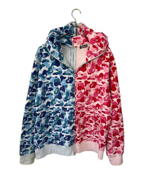 A BATHING APE（ア ベイシング エイプ）A BATHING APE (ア ベイシング エイプ) ジップパーカー ブルー×レッド サイズ:2XLの古着・服飾アイテム