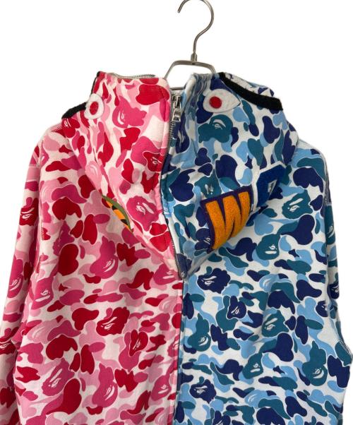 A BATHING APE（ア ベイシング エイプ）A BATHING APE (ア ベイシング エイプ) ジップパーカー ブルー×レッド サイズ:2XLの古着・服飾アイテム