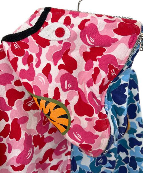 A BATHING APE（ア ベイシング エイプ）A BATHING APE (ア ベイシング エイプ) ジップパーカー ブルー×レッド サイズ:2XLの古着・服飾アイテム