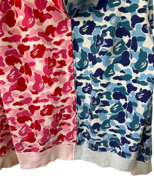 A BATHING APE（ア ベイシング エイプ）A BATHING APE (ア ベイシング エイプ) ジップパーカー ブルー×レッド サイズ:2XLの古着・服飾アイテム