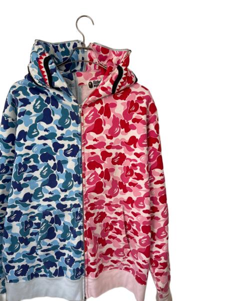 A BATHING APE（ア ベイシング エイプ）A BATHING APE (ア ベイシング エイプ) ジップパーカー ブルー×レッド サイズ:2XLの古着・服飾アイテム