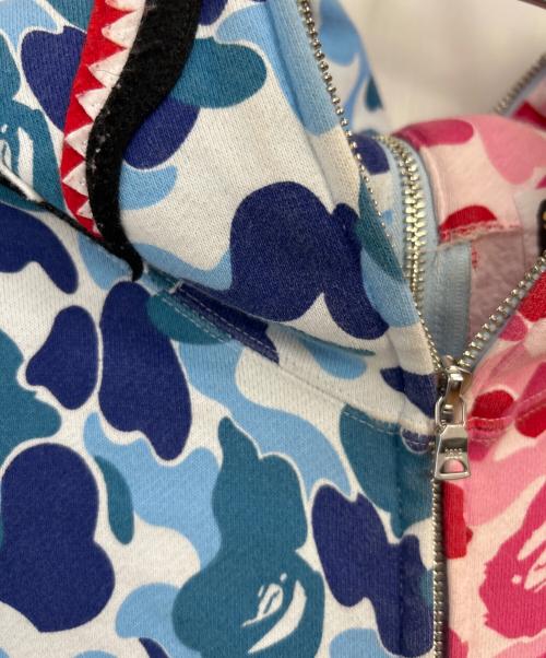 A BATHING APE（ア ベイシング エイプ）A BATHING APE (ア ベイシング エイプ) ジップパーカー ブルー×レッド サイズ:2XLの古着・服飾アイテム