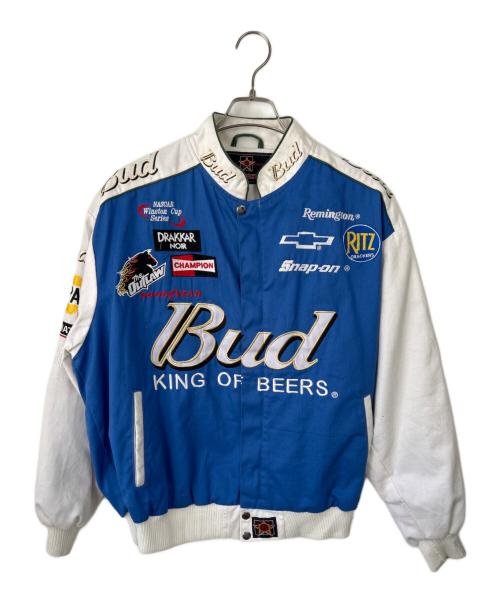 JH Design（ジェイエイチデザイン）JH Design (ジェイエイチデザイン) レーシングジャケット ブルー×ホワイト サイズ:Lの古着・服飾アイテム