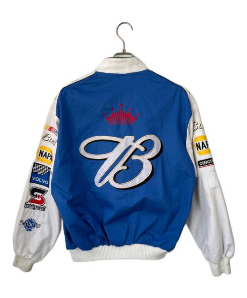 JH Design（ジェイエイチデザイン）JH Design (ジェイエイチデザイン) レーシングジャケット ブルー×ホワイト サイズ:Lの古着・服飾アイテム