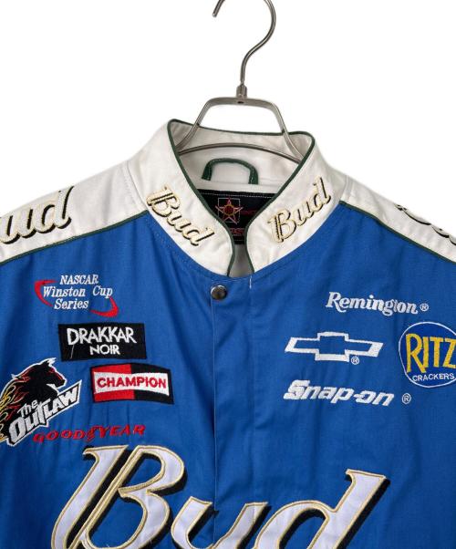 JH Design（ジェイエイチデザイン）JH Design (ジェイエイチデザイン) レーシングジャケット ブルー×ホワイト サイズ:Lの古着・服飾アイテム