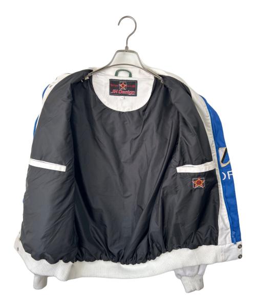JH Design（ジェイエイチデザイン）JH Design (ジェイエイチデザイン) レーシングジャケット ブルー×ホワイト サイズ:Lの古着・服飾アイテム