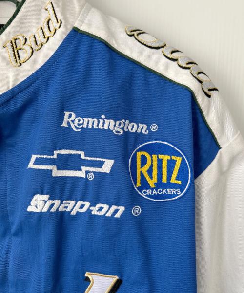 JH Design（ジェイエイチデザイン）JH Design (ジェイエイチデザイン) レーシングジャケット ブルー×ホワイト サイズ:Lの古着・服飾アイテム