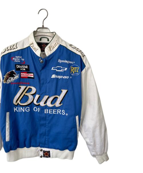 JH Design（ジェイエイチデザイン）JH Design (ジェイエイチデザイン) レーシングジャケット ブルー×ホワイト サイズ:Lの古着・服飾アイテム