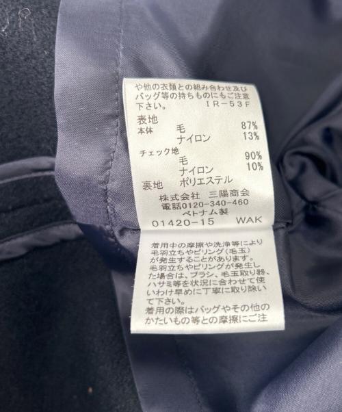 BLUE LABEL CRESTBRIDGE（ブルーレーベルクレストブリッジ）BLUE LABEL CRESTBRIDGE (ブルーレーベルクレストブリッジ) スペリオルメルトンケープコート ネイビー サイズ:38の古着・服飾アイテム