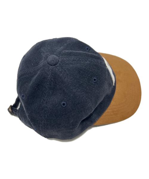 PALACE（パレス）PALACE (パレス) コーデュロイキャップ ネイビー×ブラウンの古着・服飾アイテム