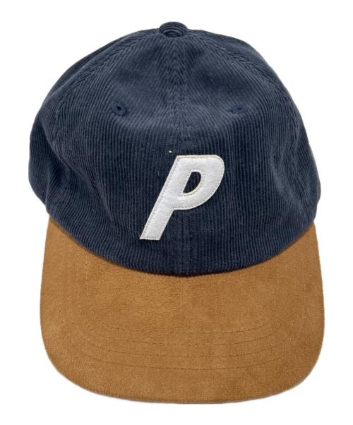 PALACE（パレス）PALACE (パレス) コーデュロイキャップ ネイビー×ブラウンの古着・服飾アイテム