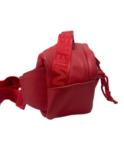 SUPREME（シュプリーム）SUPREME (シュプリーム) レザーウエストバッグ レッドの古着・服飾アイテム