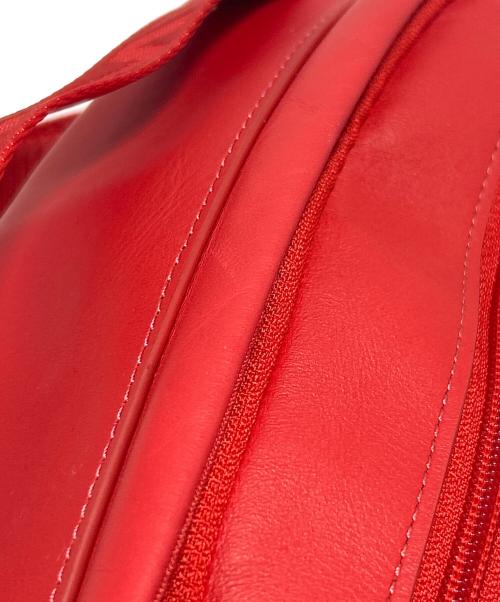 SUPREME（シュプリーム）SUPREME (シュプリーム) レザーウエストバッグ レッドの古着・服飾アイテム