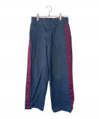 Dickies×MYne MIHARA YASUHIROディッキーズ×マイン ミハラヤスヒロ）の古着「サイドスナップパンツ」｜ネイビー×パープル