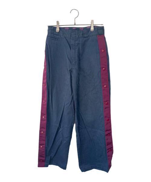 Dickies（ディッキーズ）Dickies (ディッキーズ) MYne MIHARA YASUHIRO (マイン ミハラヤスヒロ) サイドスナップパンツ ネイビー×パープル サイズ:Sの古着・服飾アイテム