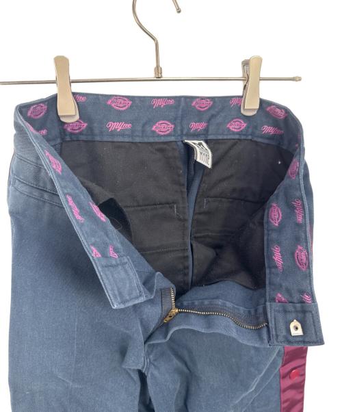 Dickies（ディッキーズ）Dickies (ディッキーズ) MYne MIHARA YASUHIRO (マイン ミハラヤスヒロ) サイドスナップパンツ ネイビー×パープル サイズ:Sの古着・服飾アイテム