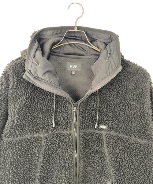 HUF（ハフ）HUF (ハフ) ボアジャケット ブラック サイズ:Lの古着・服飾アイテム