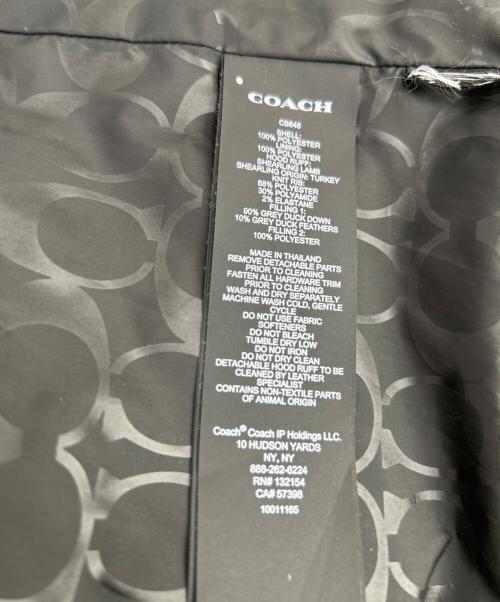 COACH（コーチ）COACH (コーチ) ダウンコート ブラック サイズ:Mの古着・服飾アイテム