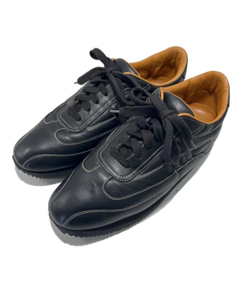 HERMES（エルメス）HERMES (エルメス) クイックレザースニーカー ブラック サイズ:43.5の古着・服飾アイテム