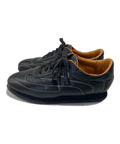 HERMES（エルメス）HERMES (エルメス) クイックレザースニーカー ブラック サイズ:43.5の古着・服飾アイテム