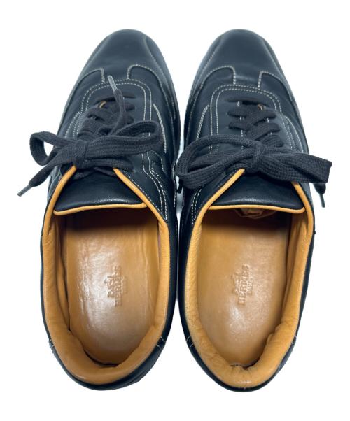 HERMES（エルメス）HERMES (エルメス) クイックレザースニーカー ブラック サイズ:43.5の古着・服飾アイテム