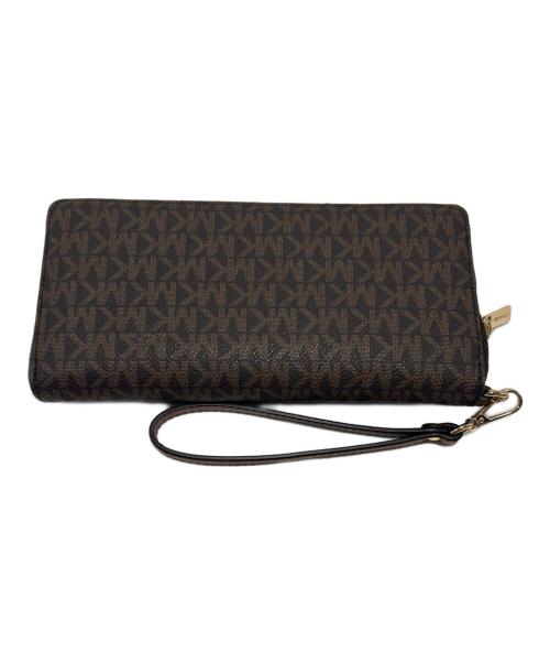 MICHAEL KORS（マイケル・コース）MICHAEL KORS (マイケル・コース) ラウンドファスナー財布 ブラウンの古着・服飾アイテム