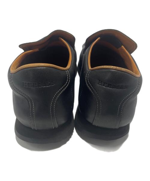HERMES（エルメス）HERMES (エルメス) スリッポン ブラック サイズ:43の古着・服飾アイテム