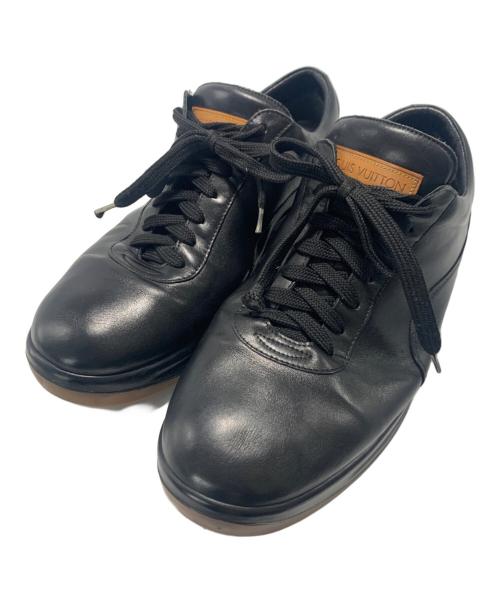 LOUIS VUITTON（ルイ ヴィトン）LOUIS VUITTON (ルイ ヴィトン) レザースニーカー ブラック サイズ:SIZE 8.5の古着・服飾アイテム