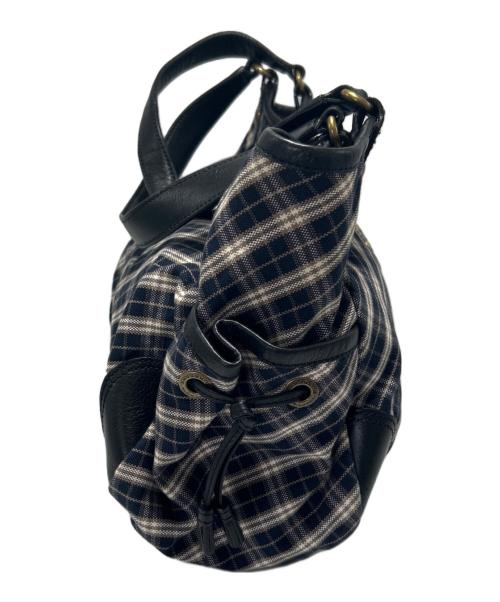 BURBERRY BLUE LABEL（バーバリー ブルー レーベル）BURBERRY BLUE LABEL (バーバリー ブルー レーベル) ハンドバッグ ブラック×ネイビー×ベージュの古着・服飾アイテム