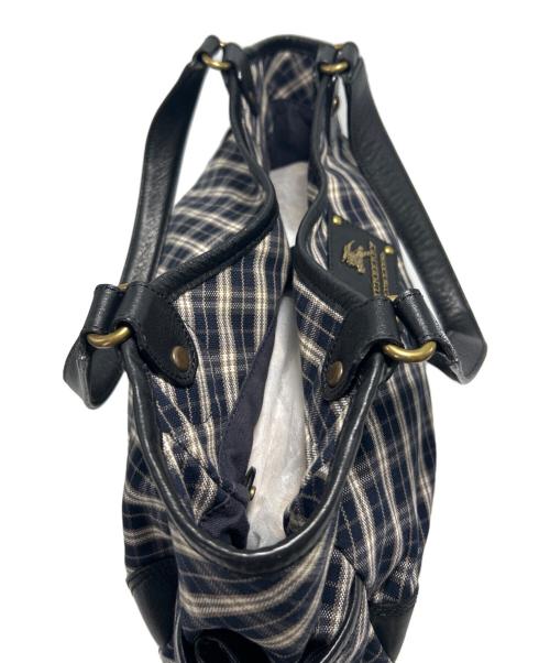 BURBERRY BLUE LABEL（バーバリー ブルー レーベル）BURBERRY BLUE LABEL (バーバリー ブルー レーベル) ハンドバッグ ブラック×ネイビー×ベージュの古着・服飾アイテム