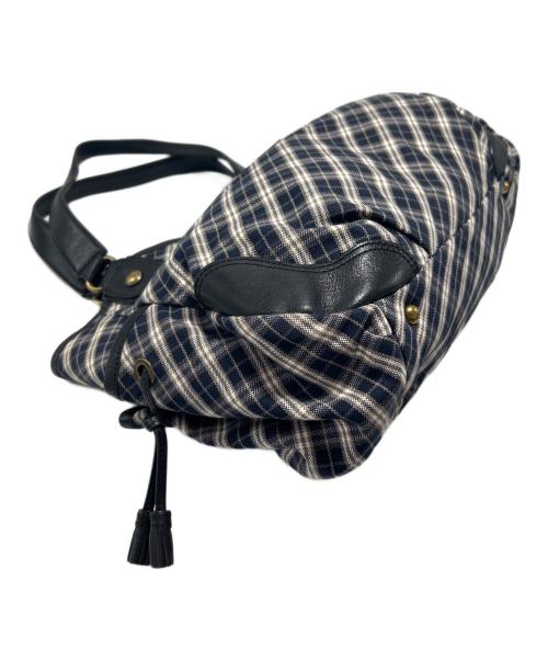 BURBERRY BLUE LABEL（バーバリー ブルー レーベル）BURBERRY BLUE LABEL (バーバリー ブルー レーベル) ハンドバッグ ブラック×ネイビー×ベージュの古着・服飾アイテム