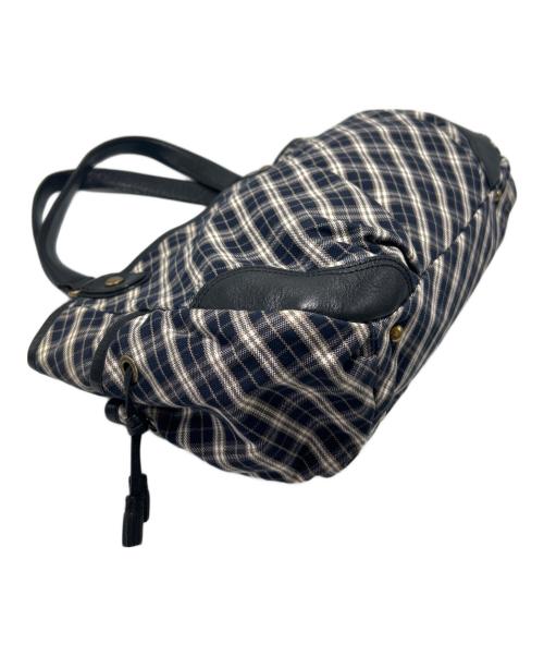 BURBERRY BLUE LABEL（バーバリー ブルー レーベル）BURBERRY BLUE LABEL (バーバリー ブルー レーベル) ハンドバッグ ブラック×ネイビー×ベージュの古着・服飾アイテム