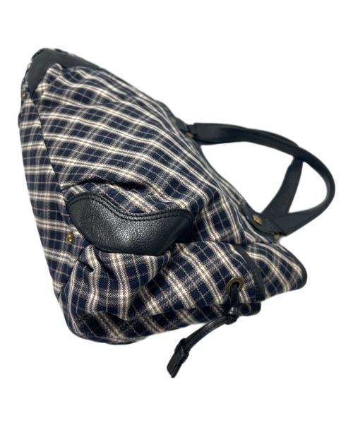 BURBERRY BLUE LABEL（バーバリー ブルー レーベル）BURBERRY BLUE LABEL (バーバリー ブルー レーベル) ハンドバッグ ブラック×ネイビー×ベージュの古着・服飾アイテム