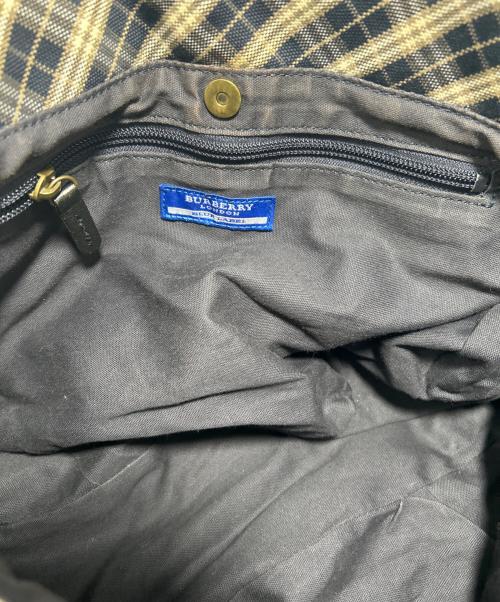 BURBERRY BLUE LABEL（バーバリー ブルー レーベル）BURBERRY BLUE LABEL (バーバリー ブルー レーベル) ハンドバッグ ブラック×ネイビー×ベージュの古着・服飾アイテム