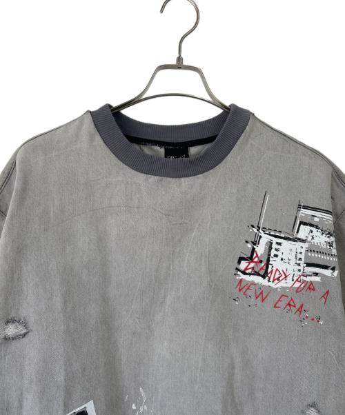 ZARA（ザラ）ZARA (ザラ) 半袖スウェット グレー サイズ:USA Mの古着・服飾アイテム