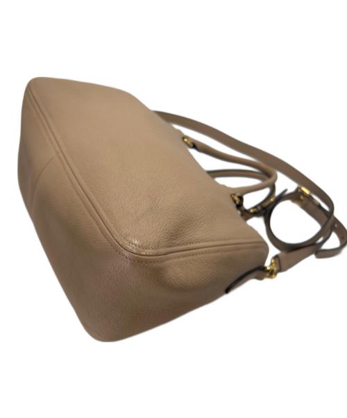 PRADA（プラダ）PRADA (プラダ) 2WAYショルダーバッグ ベージュの古着・服飾アイテム