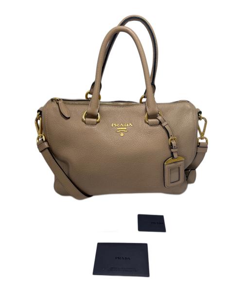 PRADA（プラダ）PRADA (プラダ) 2WAYショルダーバッグ ベージュの古着・服飾アイテム