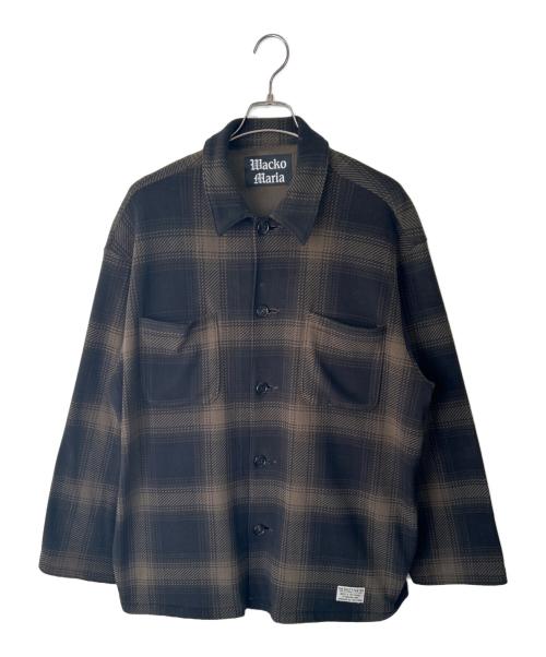 WACKO MARIA（ワコマリア）WACKO MARIA (ワコマリア) チェックフリースシャツ ブラック×カーキ サイズ:Mの古着・服飾アイテム