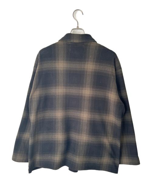 WACKO MARIA（ワコマリア）WACKO MARIA (ワコマリア) チェックフリースシャツ ブラック×カーキ サイズ:Mの古着・服飾アイテム
